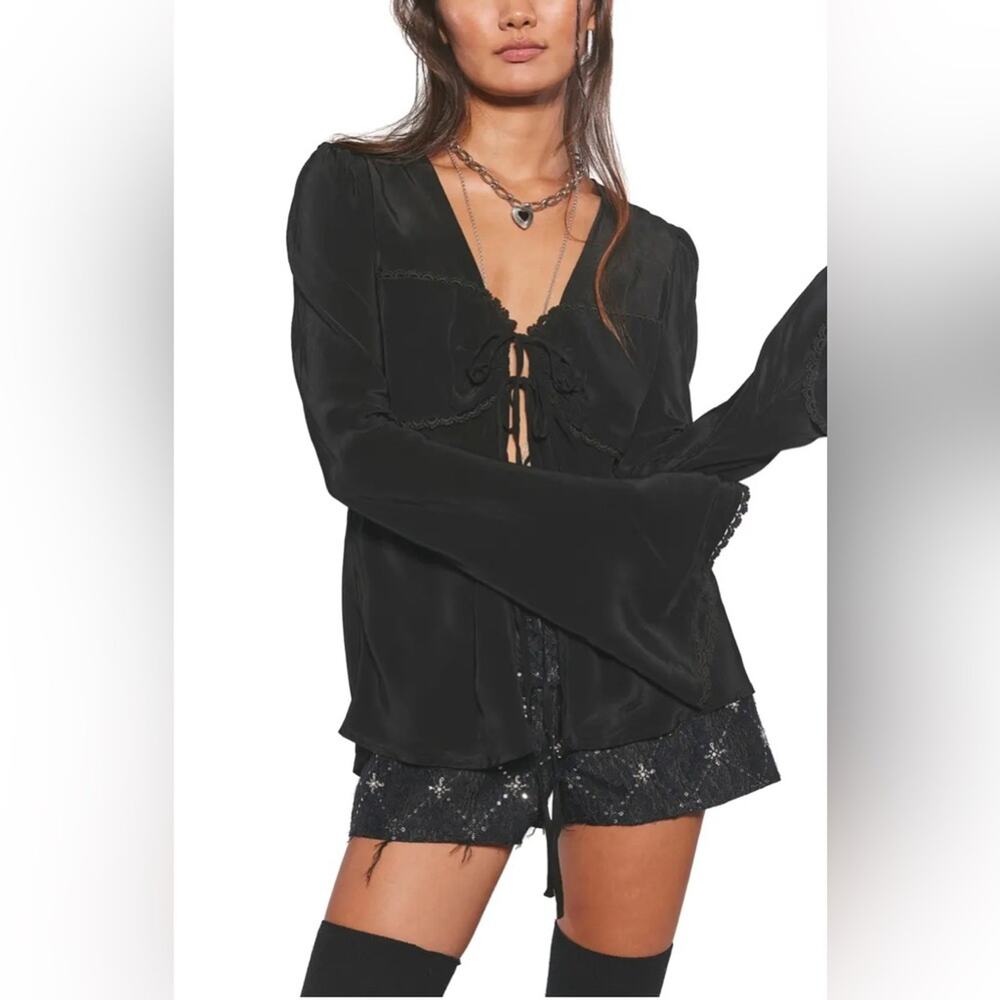 Free People Bali Ariel Top in Black XS - Picture 4 of 8